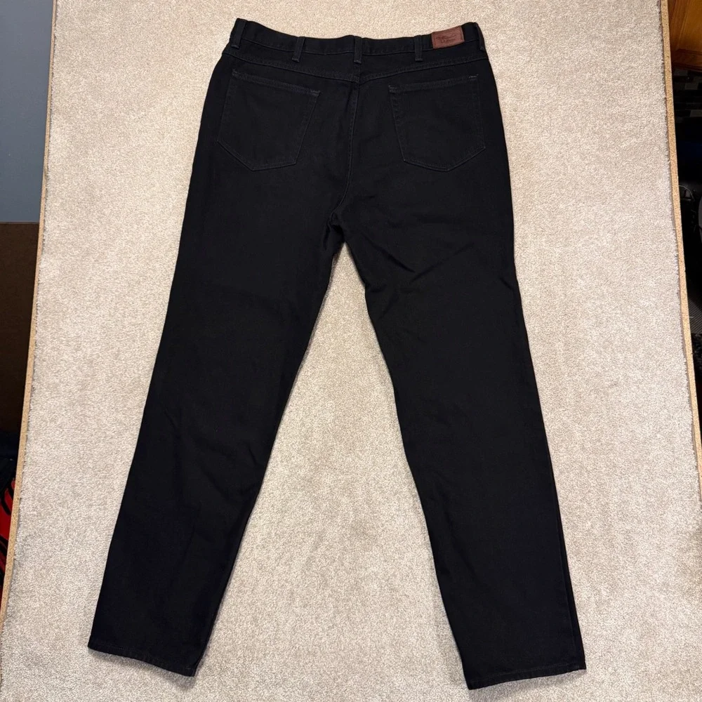 LL Bean Jeans Mens 40x34 Black Classic Fit Straight Leg Cotton Denim 220626